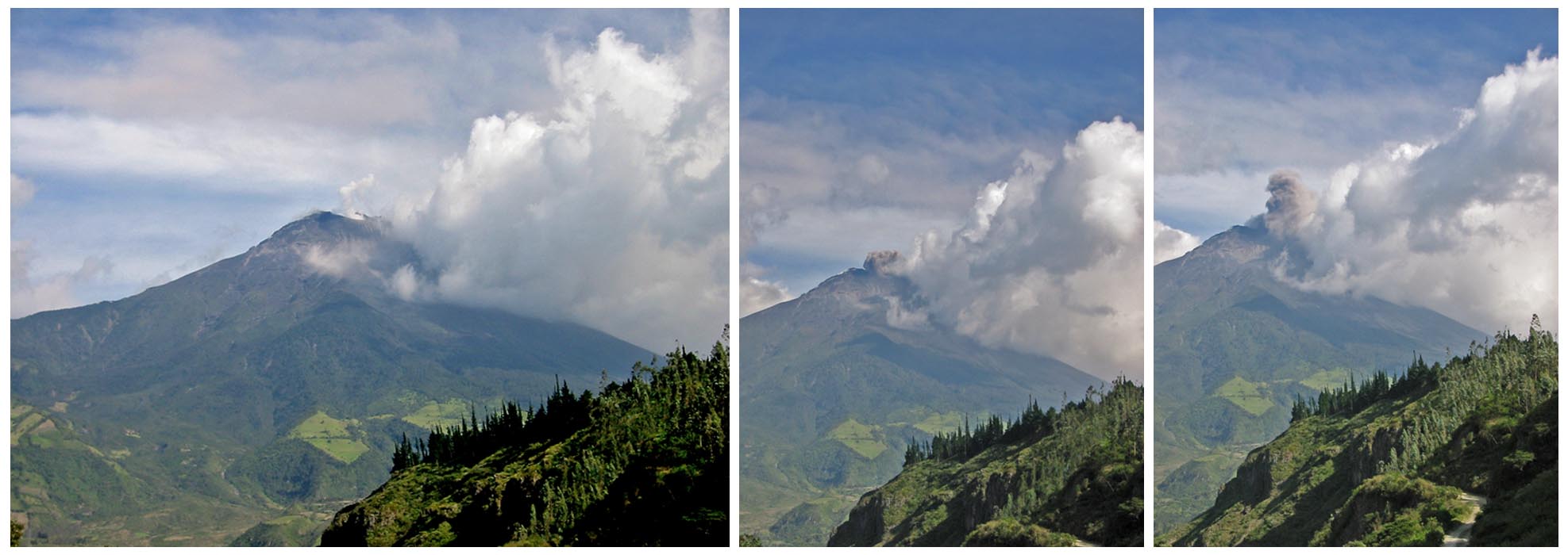 Ecuador  //  Tungurahua Volcano Erupts